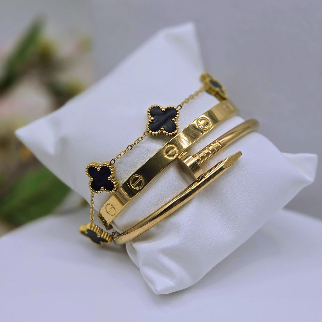 The Modern Icon Stainless Steel Bangle Suite