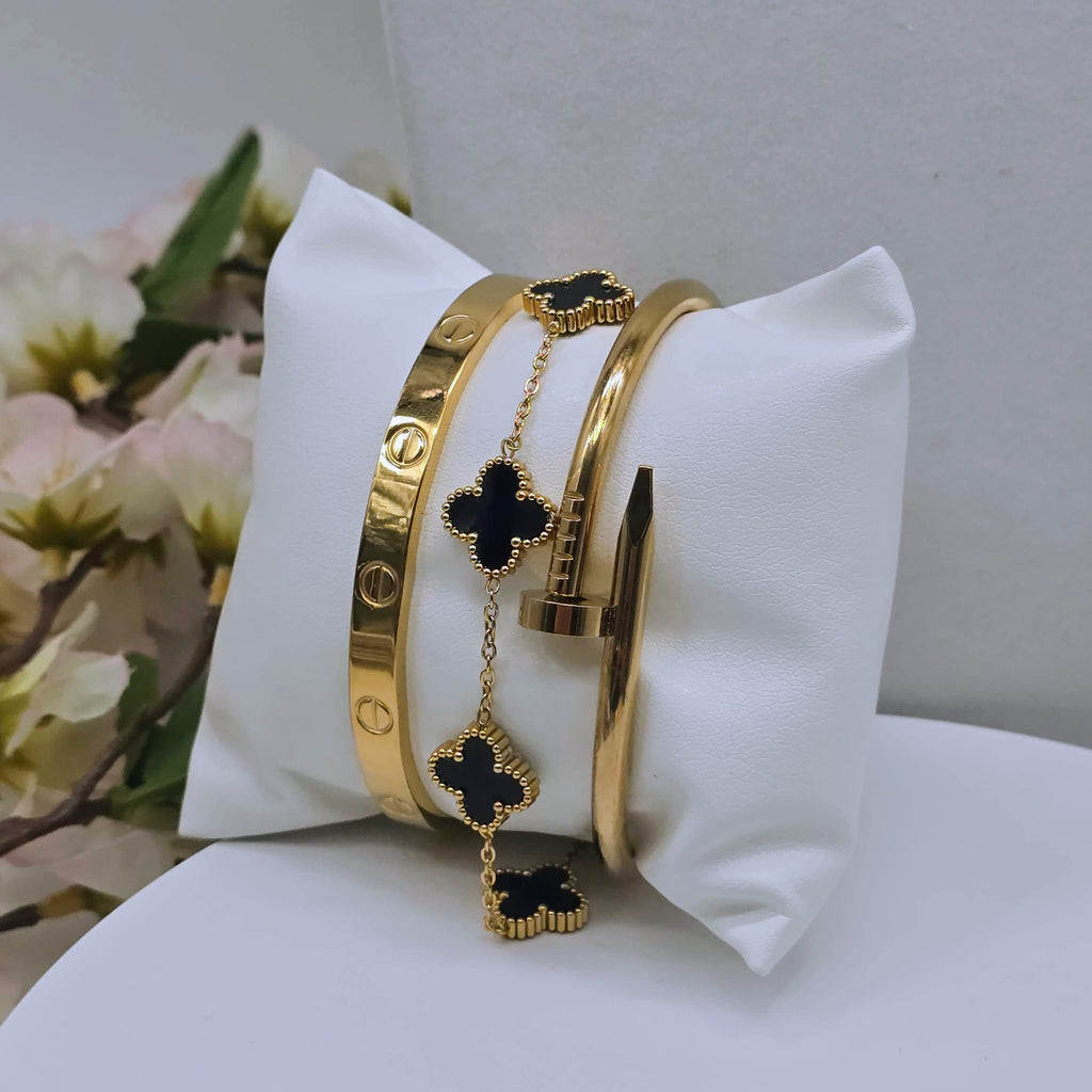 The Modern Icon Stainless Steel Bangle Suite