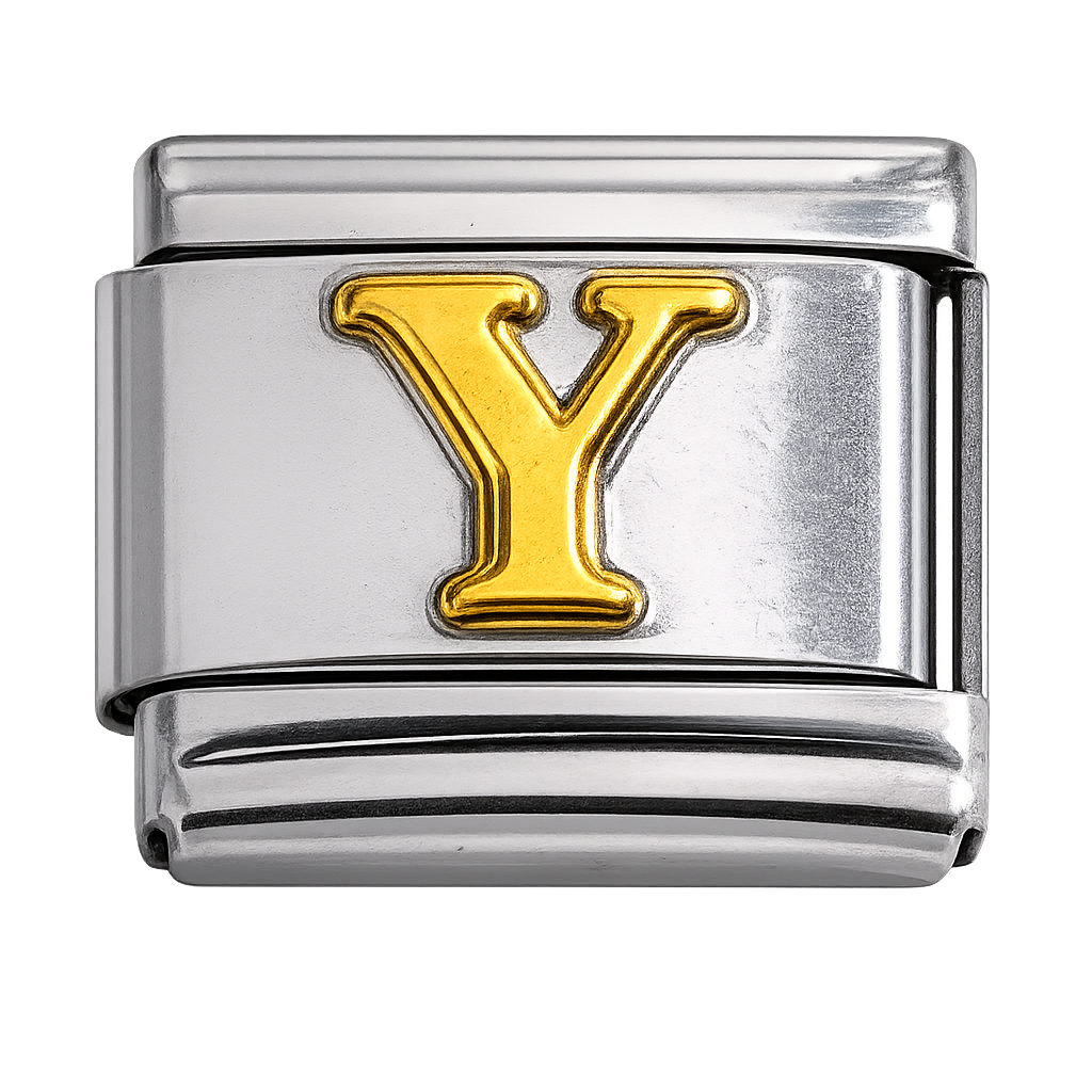 Italian Charm Letter Links – Single Stainless Steel Charm