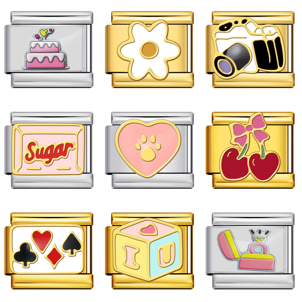 Italian Charm Integrated Symbol Links – Single Stainless Steel Charm